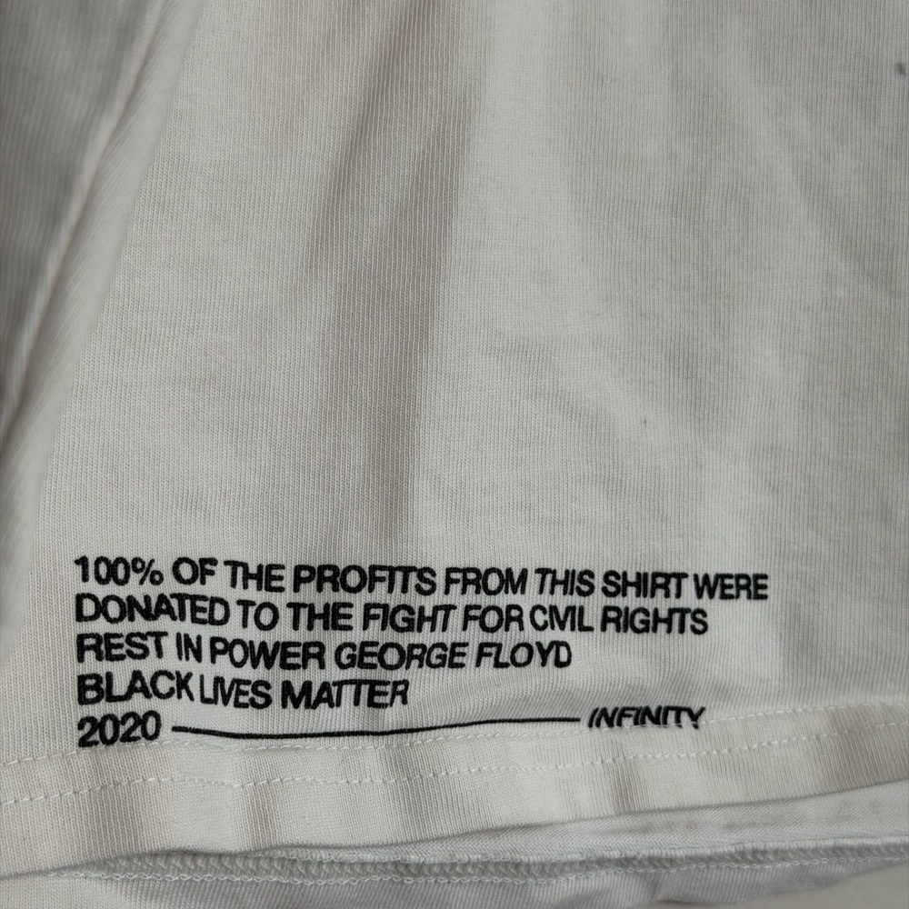 Off-White Long Sleeve Shirt with Statement Print, sz S - Picture 3 of 6